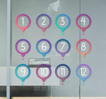 Shop window sticker colorful shape collection - TenStickers