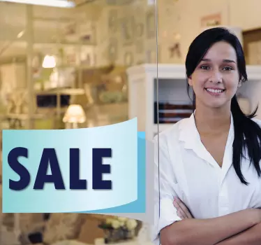 Shop window sticker custom sale banner - TenStickers