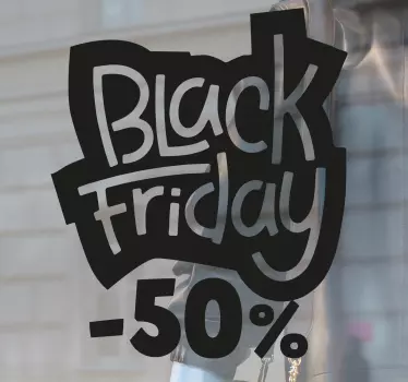 Shop window sticker sale 50% off black friday - TenStickers