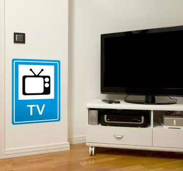 Sign TV Wall Sticker - TenStickers