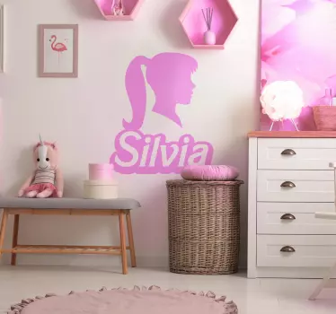 silhouette with name custom sticker - TenStickers