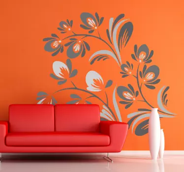 Simple Filigree Sticker - TenStickers