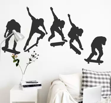 Skate evolution  extreme sports wall decal - TenStickers