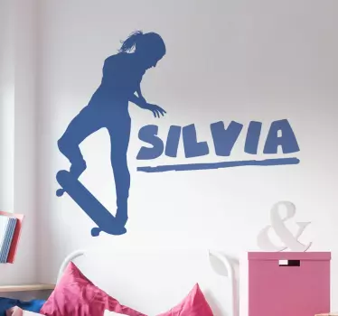 Skateboarder Customisable Wall Sticker - TenStickers