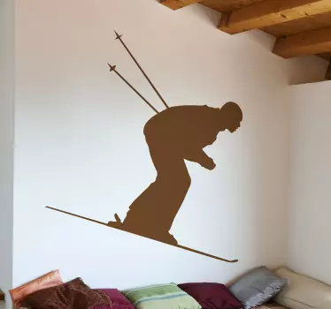 Skier Silhouette Sticker - TenStickers