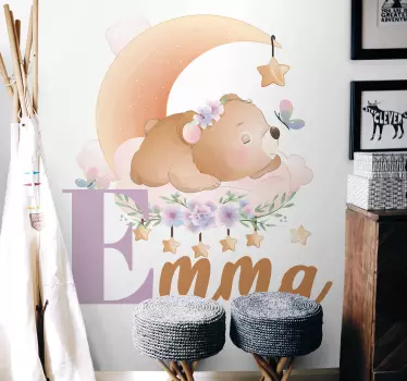 Illustration sticker of sleeping bear design - TenStickers