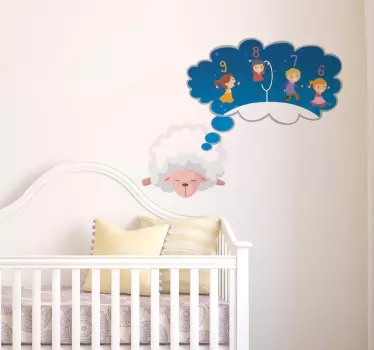 Sleeping Sheep Sticker - TenStickers