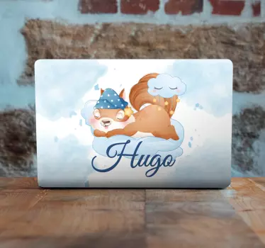 Sleeping Squirrel Design headboard wall sticker - TenStickers