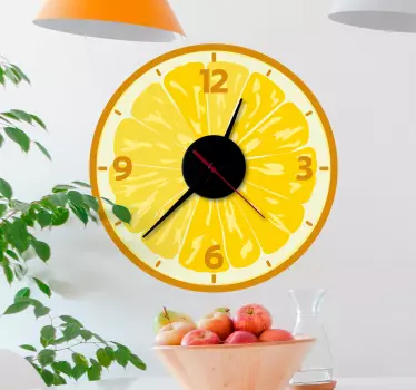 Sliced lemons CLOCK clock sticker - TenStickers