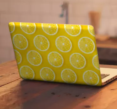 Sliced lemons laptop stickers - TenStickers