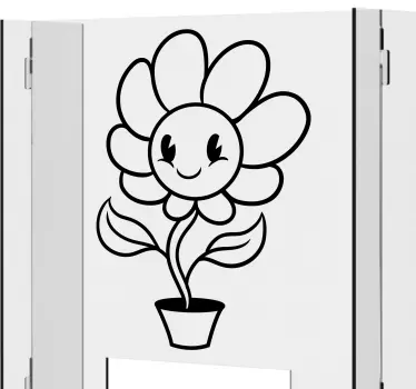 Smile sunflower window decal - TenStickers