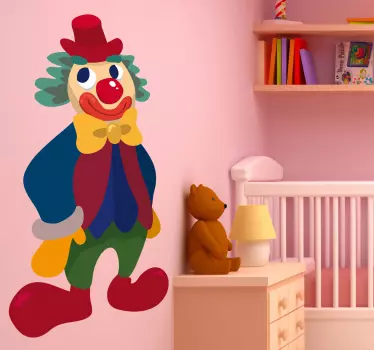 Smiling Clown Kids Sticker - TenStickers