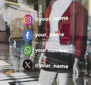 Social Media dot icons sign sticker - TenStickers