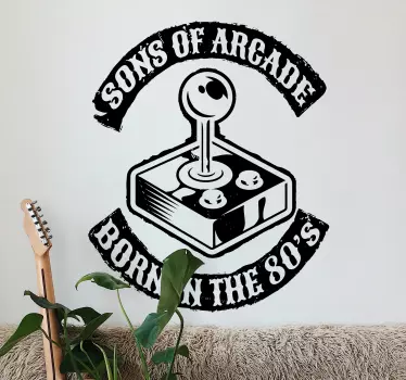 Sons of the 80's video game wall decal - TenStickers