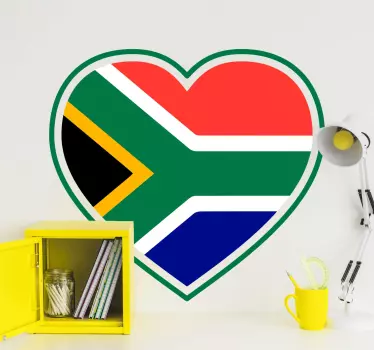 South Africa heart flag decal - TenStickers