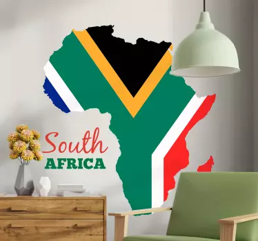 South Africa map City Sticker - TenStickers