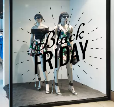 sparkle calligraphic text black friday stickers - TenStickers