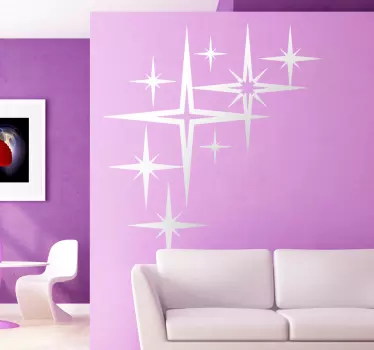 Sparkling Stars Sticker - TenStickers