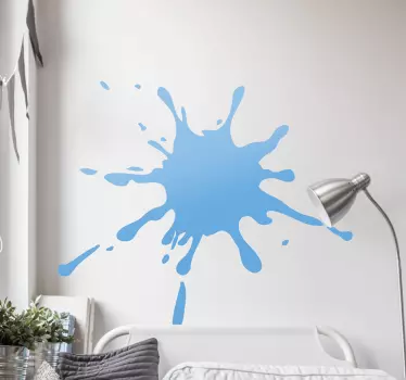 Splash color blue vinyl wall art - TenStickers