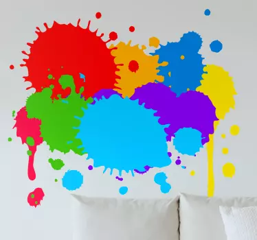 Spray colors splash  Abstract Sticker - TenStickers