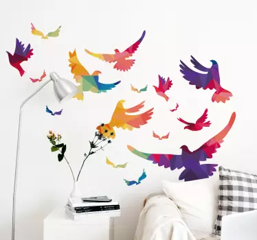 spring birds set bird sticker - TenStickers