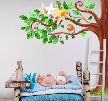 Spring tree wall decal - TenStickers