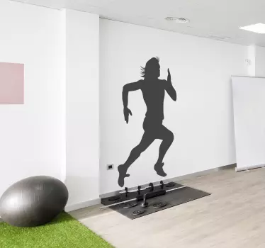 Sprinter Silhouette Wall Sticker - TenStickers