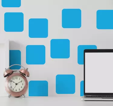 Square basic pattern wallpaper sticker - TenStickers
