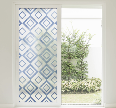 Stained glass geometric window  decal - TenStickers