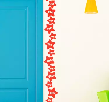Star  height chart sticker - TenStickers