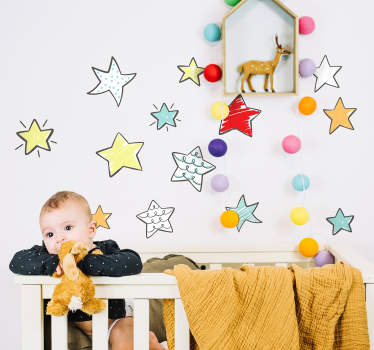 Star set baby wall sticker - TenStickers