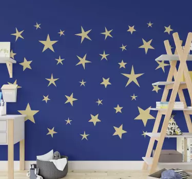 Pack of 42 Star sheet space decal - TenStickers