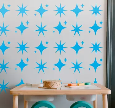 Starburst shapes illustration sticker - TenStickers