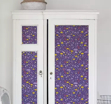 Stars and Clouds furniture sticker - TenStickers