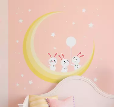 Stars baby room illustration wall art decal - TenStickers