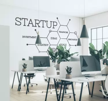 start up concepts office sticker - TenStickers