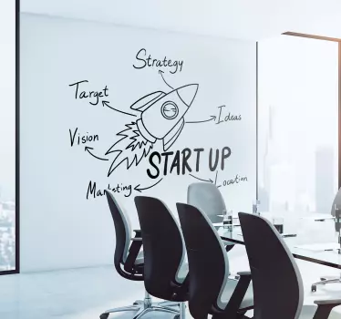 start up office sticker - TenStickers