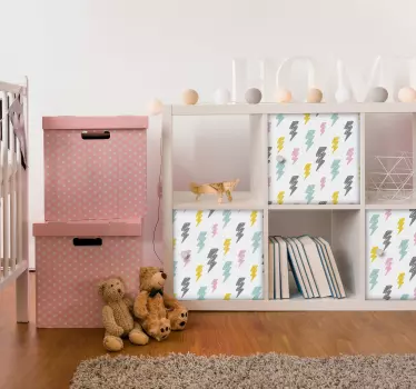 lightning bolt sticker for kids furniture - TenStickers