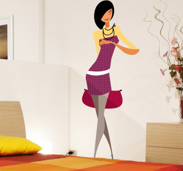 People sticker stylish female figure - TenStickers