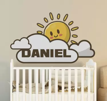 Sun over cloud Kids Bedroom Wall decal - TenStickers