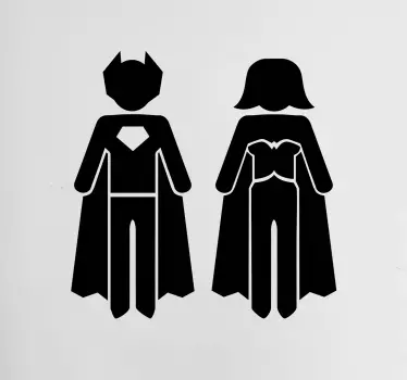 Superhero Bathroom Stickers - TenStickers