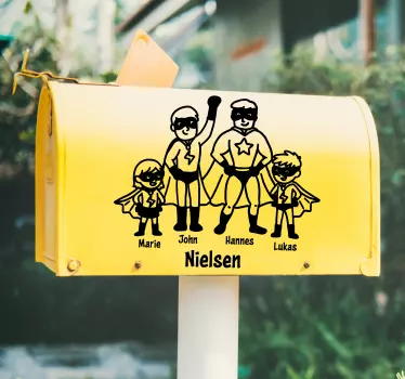 Superhero Family Portrait wall sticker - TenStickers