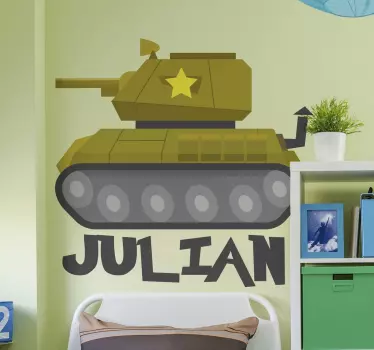 Tank with name Custom decal - TenStickers