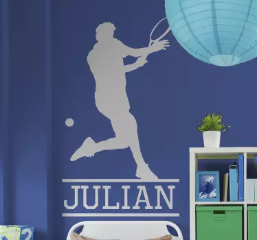 Tennis player silhouette wall decal - TenStickers