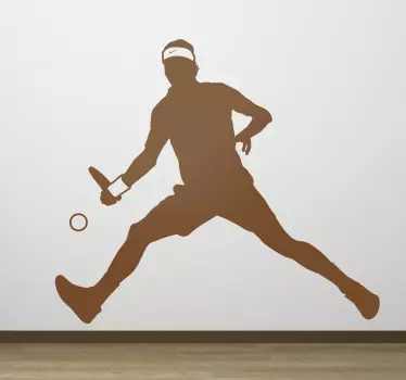 Tennis Player Silhouette Wall Sticker - TenStickers