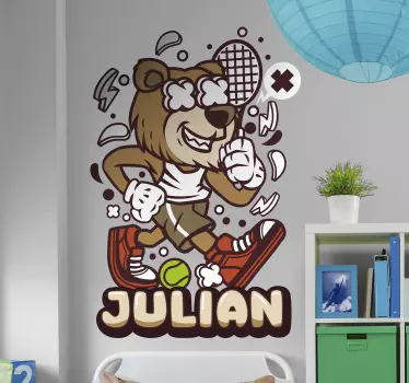 Tennis player  wall decal - TenStickers