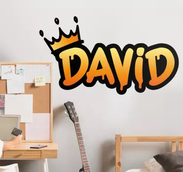 Text sticker customizable name badge - TenStickers