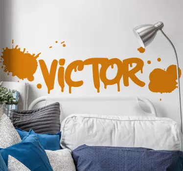 Text sticker name personalization for room - TenStickers
