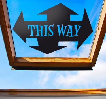 This Way Sign Sticker - TenStickers