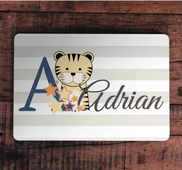 Laptop skin custom baby tiger design - TenStickers